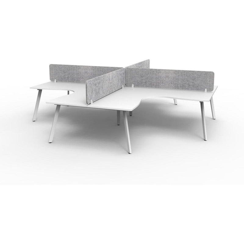 Eternity Leg Corner Workstation with Eco Panel Screen - 4 Persons