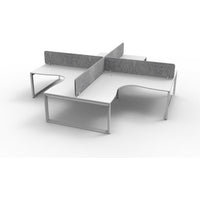 Infinity Profile Leg Corner Workstation - 4 Persons With Eco Panel