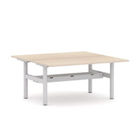 Agile Fixed Round 2-Person Double-sided Desk Workstation