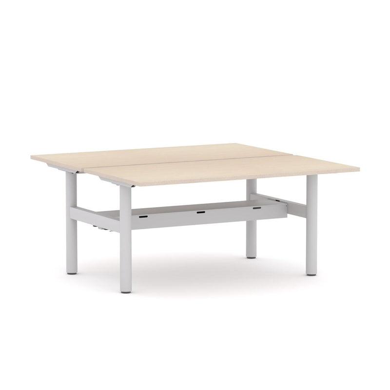 Agile Fixed Round 2-Person Double-sided Desk Workstation