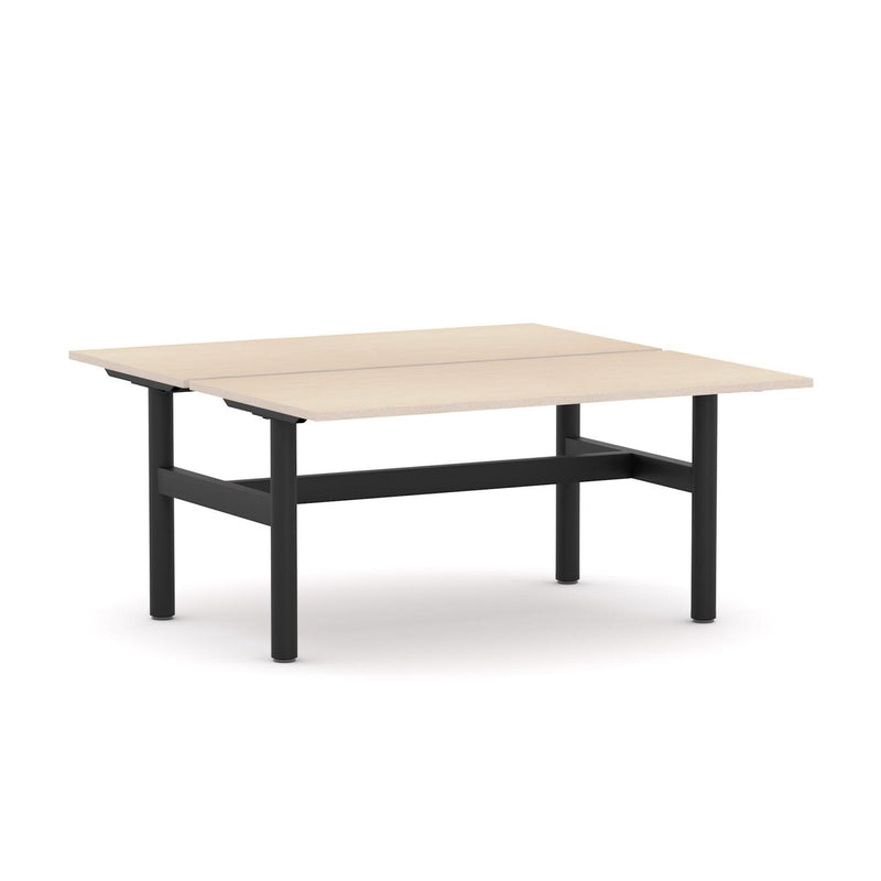 Agile Fixed Round 2-Person Double-sided Desk Workstation