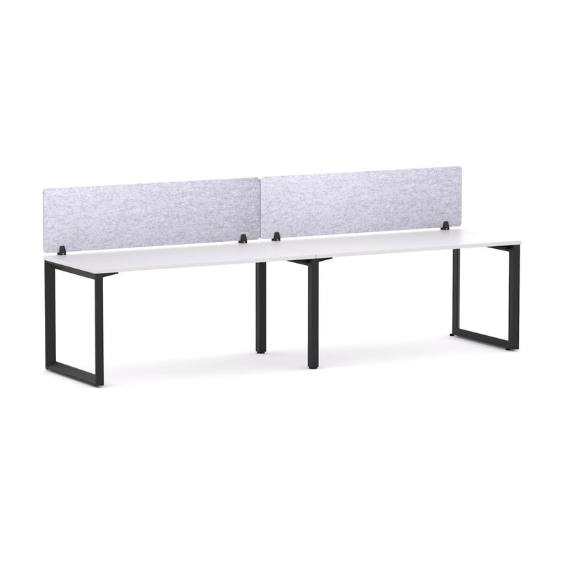 Anvil 2 User Single-Sided Desks, 50x50mm Triangular Loop Leg Design. Includes: AcoustiQ Screen