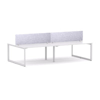 Anvil 4-Person Double-sided Desk Workstation Includes: AcoustiQ Screen