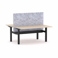 Klass Fixed 2-Person Double-sided Desk Workstation with AcoustiQ Screen