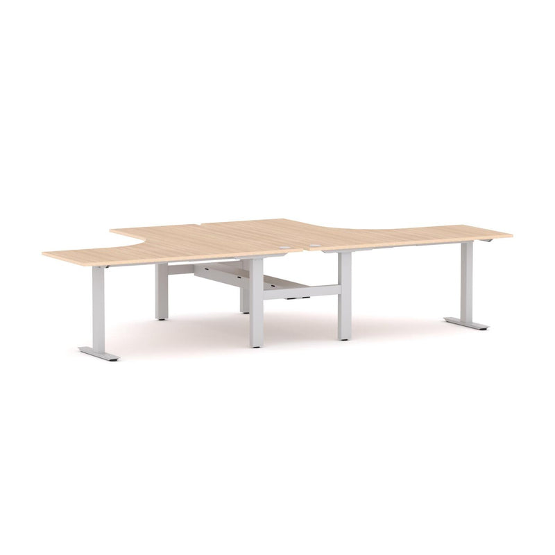 Agile Fixed Rectangle 2-Person 90° Workstation