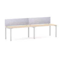 Axis 2 User Single-Sided Desks, 50x50mm Square Leg Design. Includes: AcoustiQ Screen