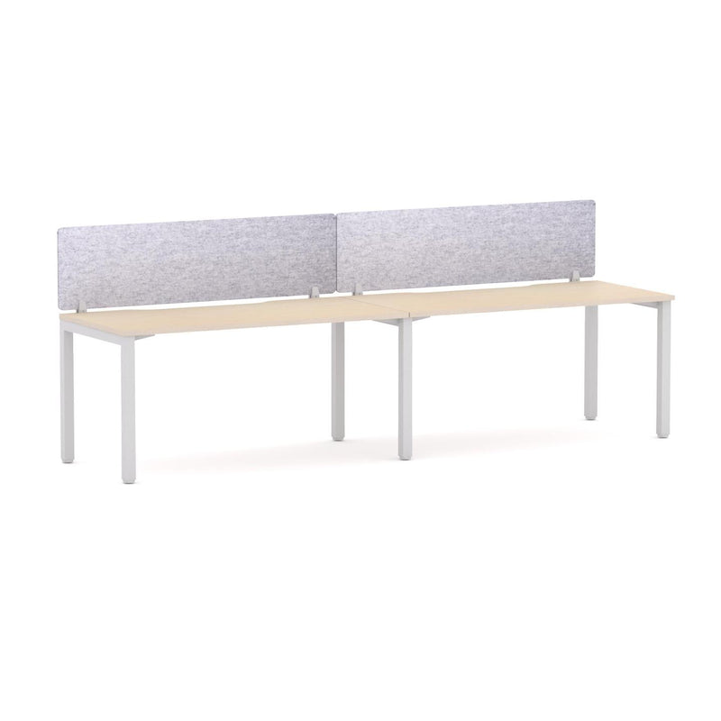 Axis 2 User Single-Sided Desks, 50x50mm Square Leg Design. Includes: AcoustiQ Screen