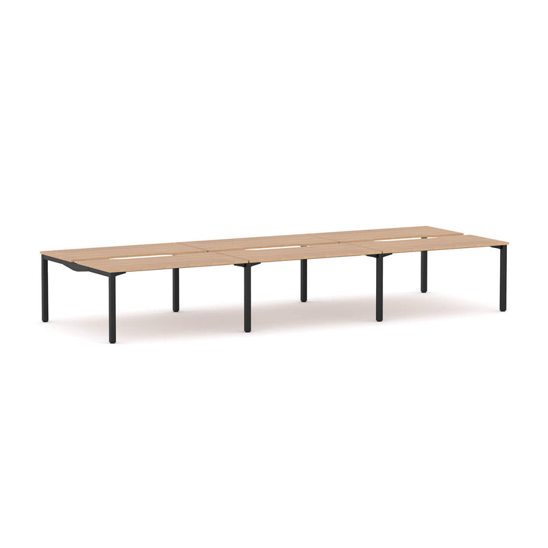 Axis Stretch 6-Person Double-sided Desk Workstation