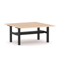 Agile Fixed Rectangle 2-Person Double-sided Desk Workstation