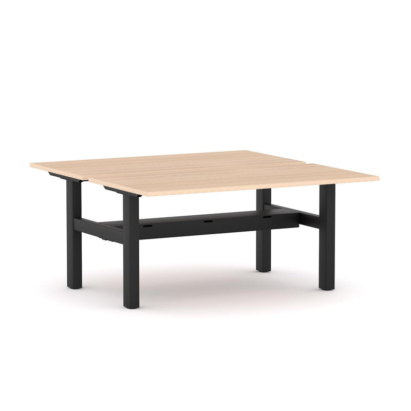 Agile Fixed Rectangle 2-Person Double-sided Desk Workstation