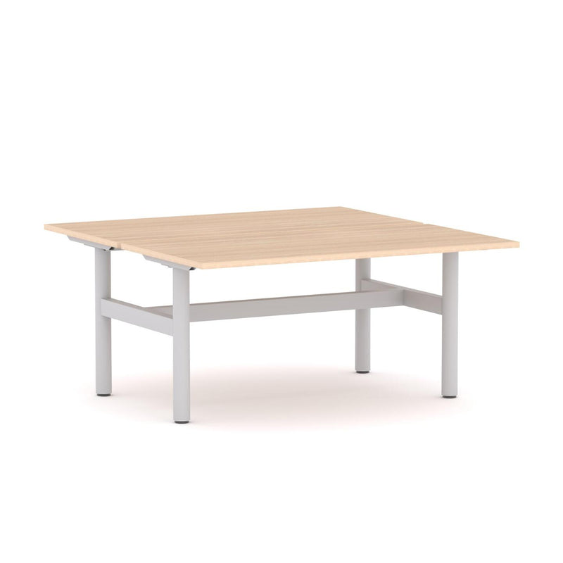 Agile Fixed Round 2-Person Double-sided Desk Workstation