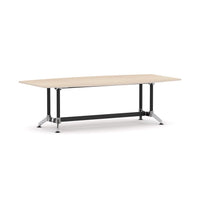 Modulus Boardroom Table Single Span, Twin Post Collar LegPoles withAlloy Feet
