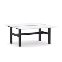 Agile Fixed Rectangle 2-Person Double-sided Desk Workstation
