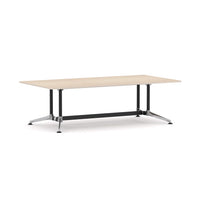 Modulus Boardroom Table Single Span, Twin Post Collar LegPoles withAlloy Feet