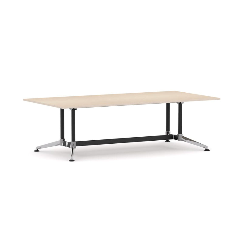 Modulus Boardroom Table Single Span, Twin Post Collar LegPoles withAlloy Feet