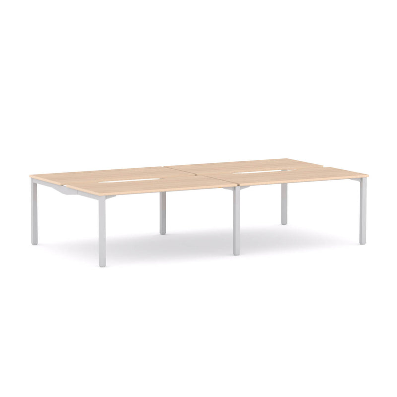 Axis Stretch 4-Person Double-sided Desk Workstation