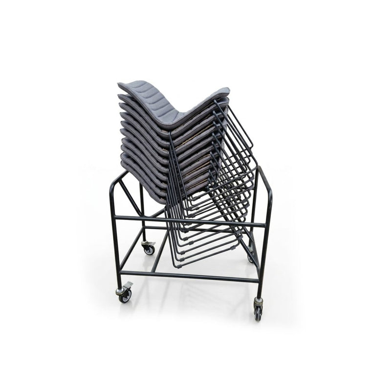 Sled-base Chair Storage Trolley