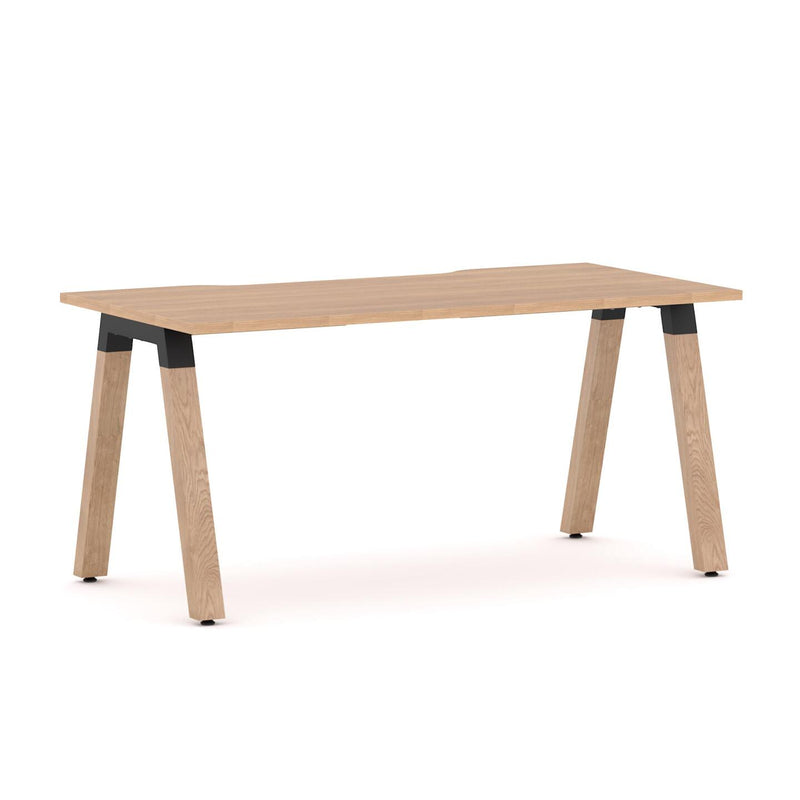 Plantation Straight Workstation Oak