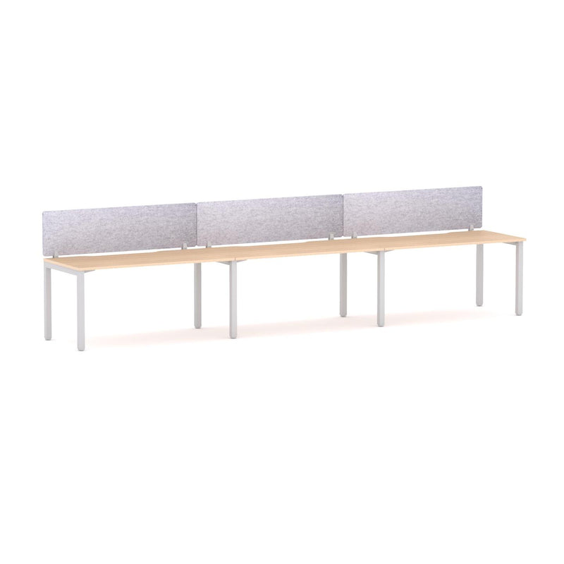 Axis 3 User Single-Sided Desks, 50x50mm Square Leg Design. Includes: AcoustiQ Screen