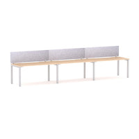 Axis 3 User Single-Sided Desks, 50x50mm Square Leg Design. Includes: AcoustiQ Screen