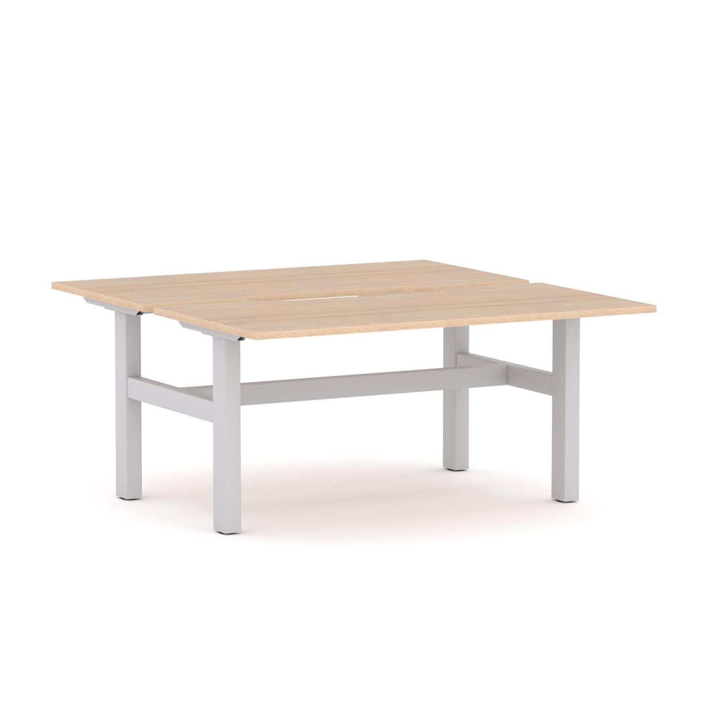 Agile Fixed Rectangle 2-Person Double-sided Desk Workstation