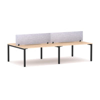 Axis 4 User Double-Sided Desks, 50x50mm Square Leg Design. Includes: AcoustiQ Screen