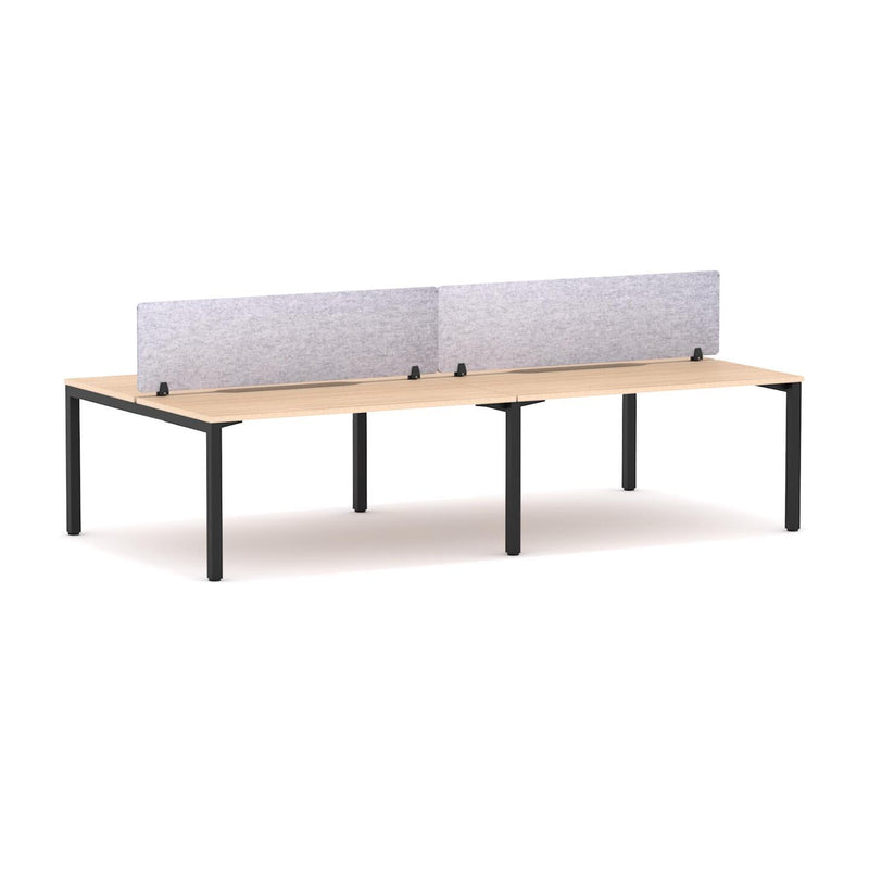 Axis 4 User Double-Sided Desks, 50x50mm Square Leg Design. Includes: AcoustiQ Screen