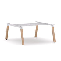 Plantation 2-Person Double-sided Desk Workstation Oak Frame Only