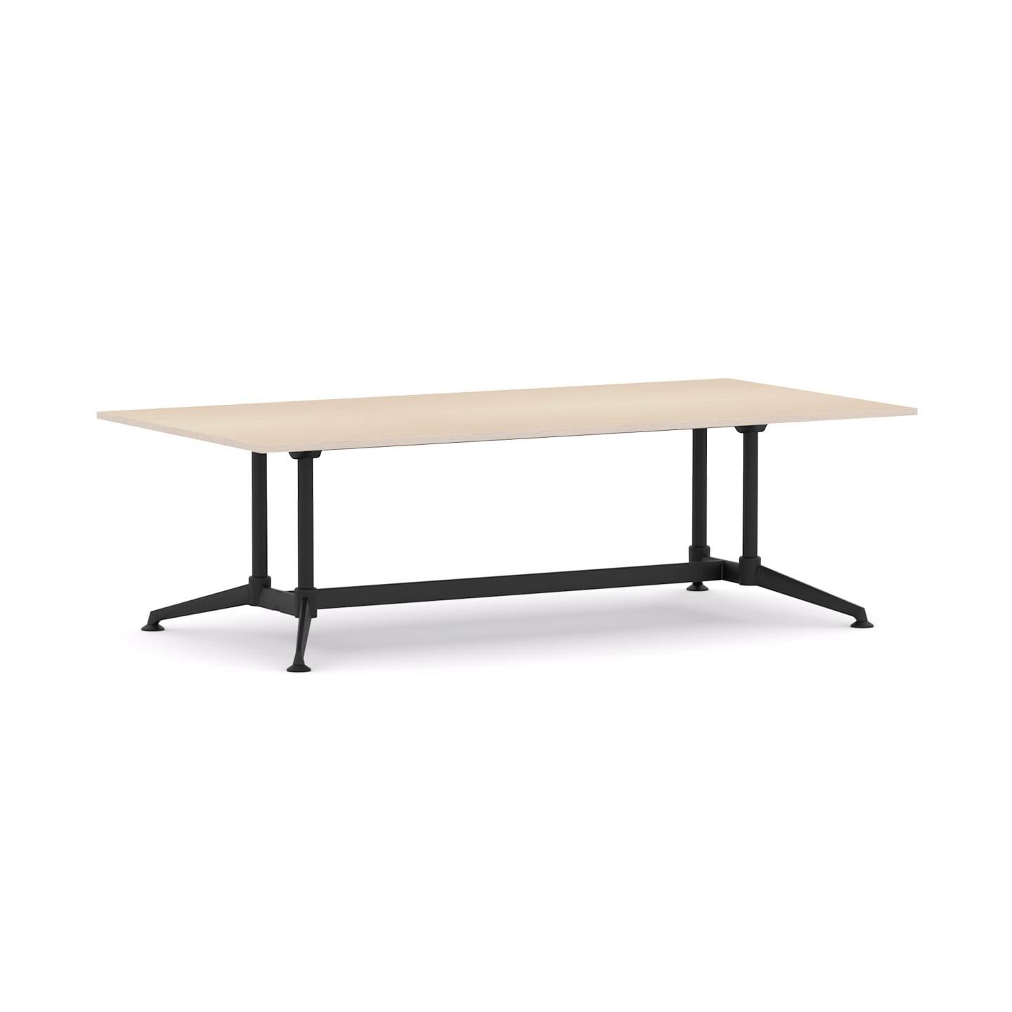 Modulus Boardroom Table Single Span, Twin Post Collar LegPoles withAlloy Feet