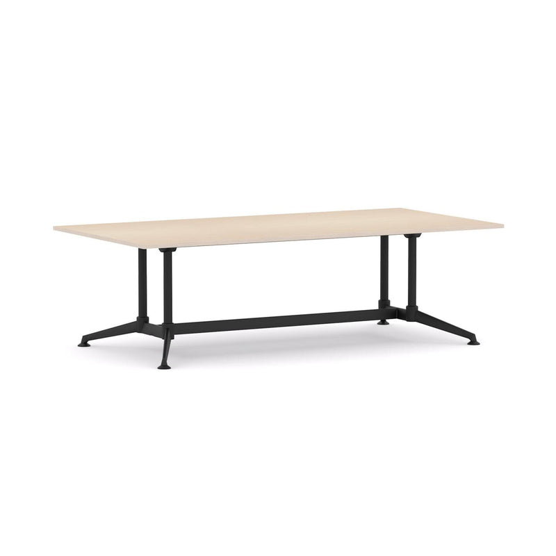 Modulus Boardroom Table Single Span, Twin Post Collar LegPoles withAlloy Feet