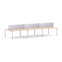 Axis 6 User Double-Sided Desks, 50x50mm Square Leg Design. Includes: AcoustiQ Screen