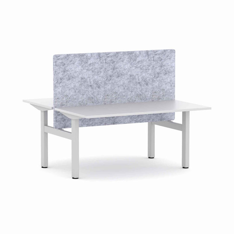 Klass Fixed 2-Person Double-sided Desk Workstation with AcoustiQ Screen
