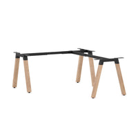 Plantation Straight Workstation with Return Oak Frame Only