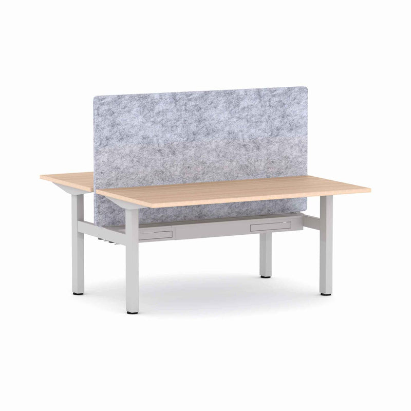Klass Fixed 2-Person Double-sided Desk Workstation with AcoustiQ Screen