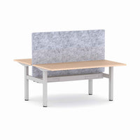 Klass Fixed 2-Person Double-sided Desk Workstation with AcoustiQ Screen