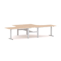 Agile Fixed Rectangle 2-Person 90° Workstation