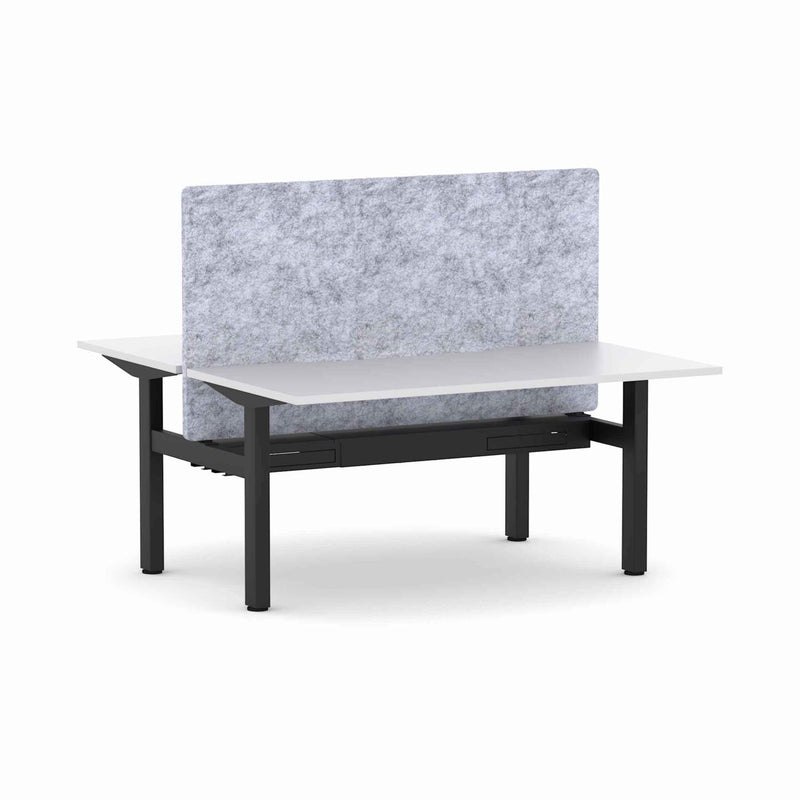 Klass Fixed 2-Person Double-sided Desk Workstation with AcoustiQ Screen
