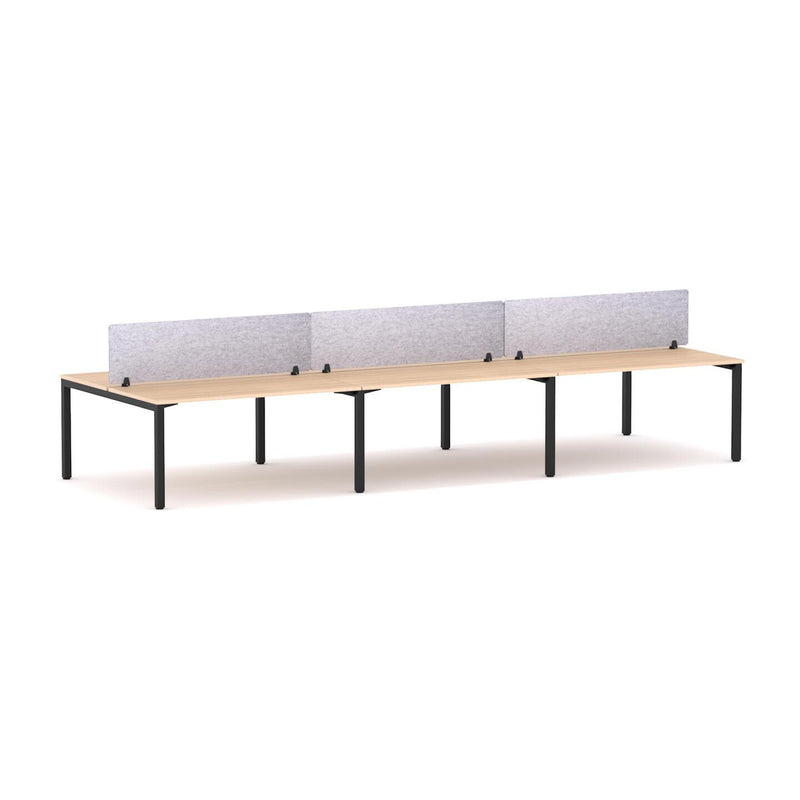 Axis 6 User Double-Sided Desks, 50x50mm Square Leg Design. Includes: AcoustiQ Screen