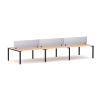 Axis 6 User Double-Sided Desks, 50x50mm Square Leg Design. Includes: AcoustiQ Screen
