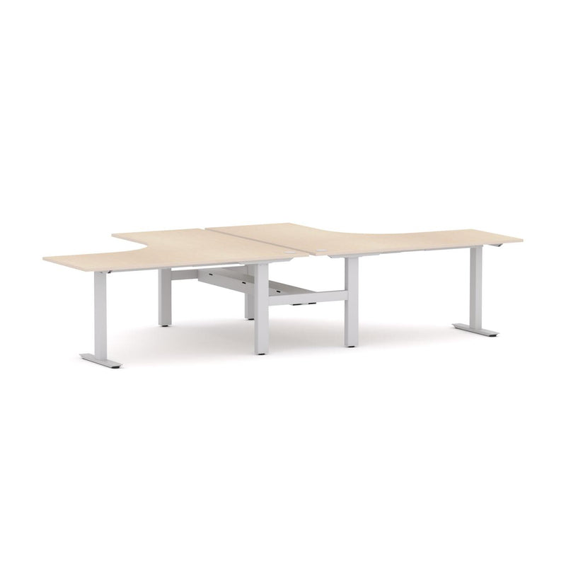 Agile Fixed Rectangle 2-Person 90° Workstation