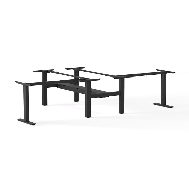 Agile Fixed Rectangle 2-Person 90° Desk and Return - Frame Only