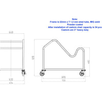 Apollo Chair Trolley-Elite Office Furniture