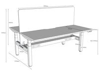 BOOST Plus + Electric Height Adjustable Back to Back Workstation with 900mm height Eco Screens (2 Person)