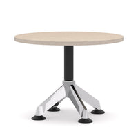 Modulus Coffee Table Single Post 4-Star PedestalPoles with Polished Alloy Feet