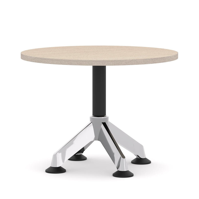 Modulus Coffee Table Single Post 4-Star PedestalPoles with Polished Alloy Feet