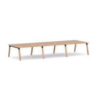 Plantation 6-Person Double-sided Desk Workstation Oak