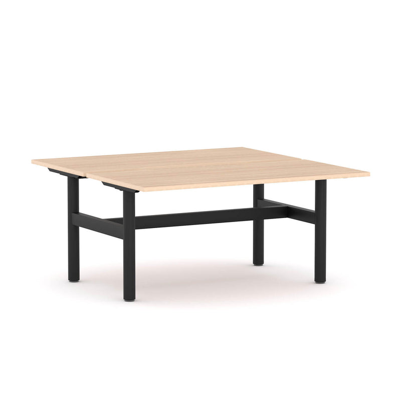 Agile Fixed Round 2-Person Double-sided Desk Workstation