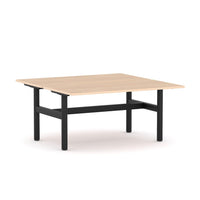 Agile Fixed Round 2-Person Double-sided Desk Workstation