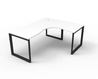 Deluxe Infinity Loop Leg Desk & Return - 2 Piece Table Top