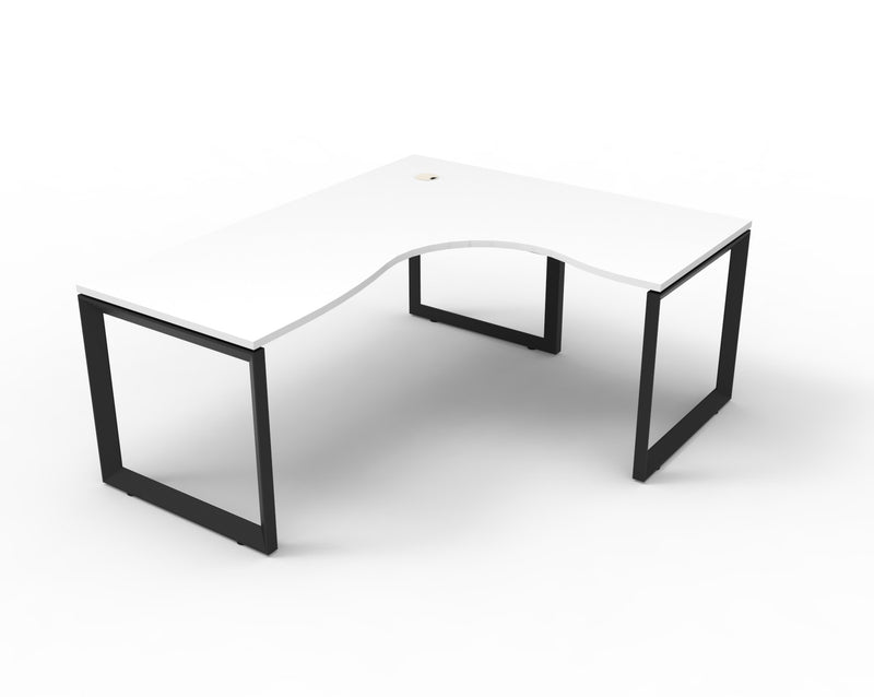 Deluxe Infinity Loop Leg Desk & Return - 2 Piece Table Top